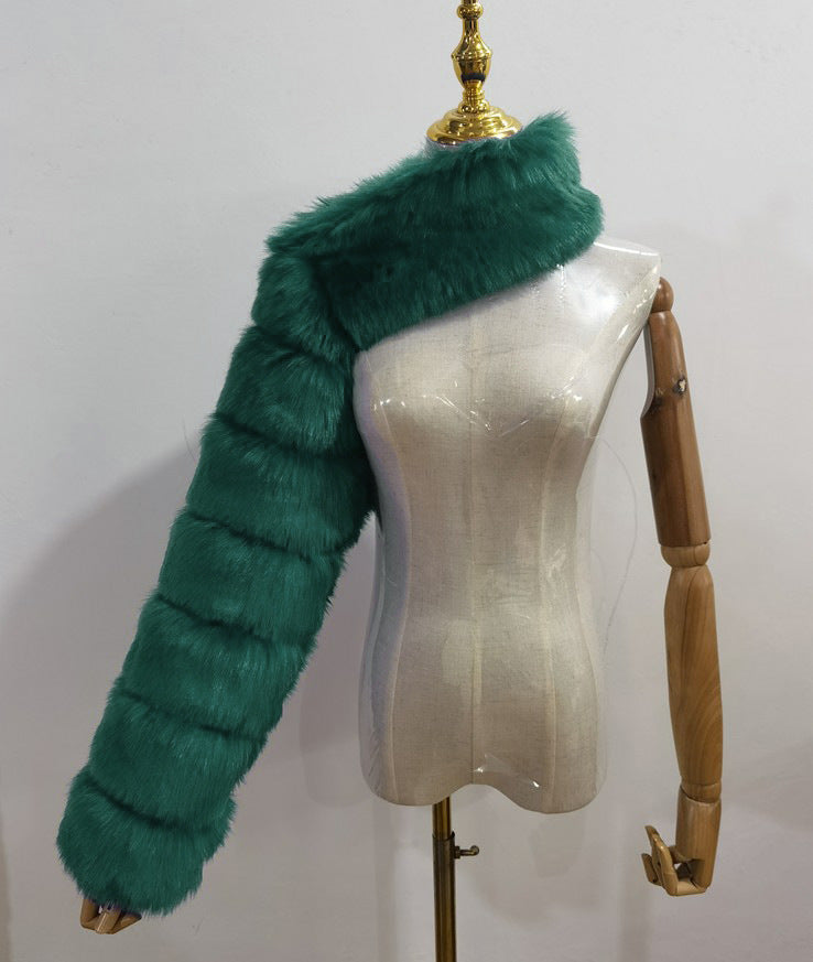 Women's Fur Fox Shawl Imitation Long Sleeve Coats
