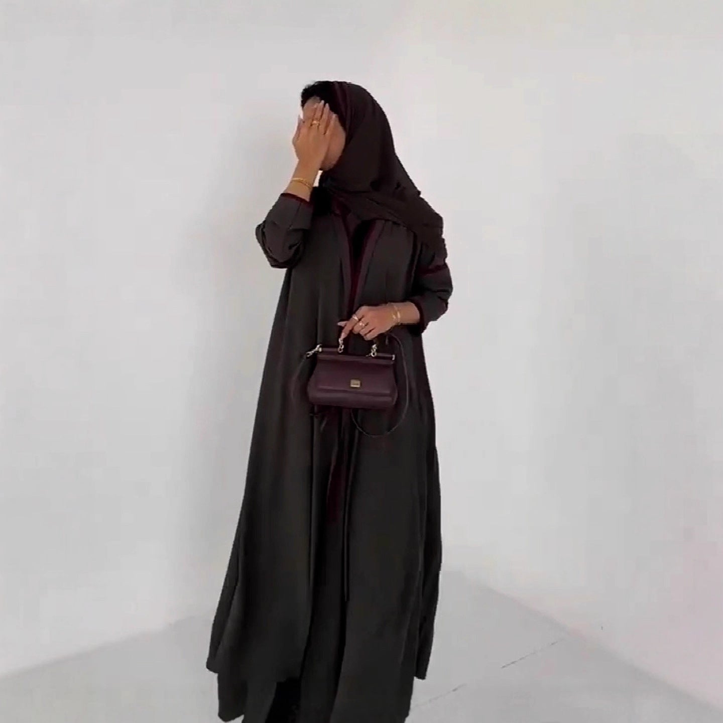 Women's Pleated Loose Multicolor Long Trench Coats