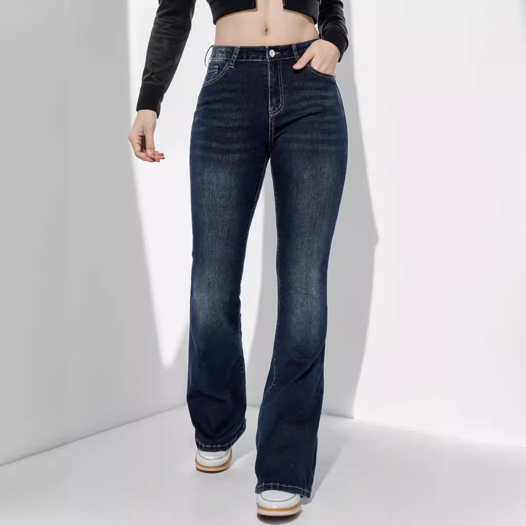 Attractive Women's High Elasticity Trousers Fashion Women's Jeans
