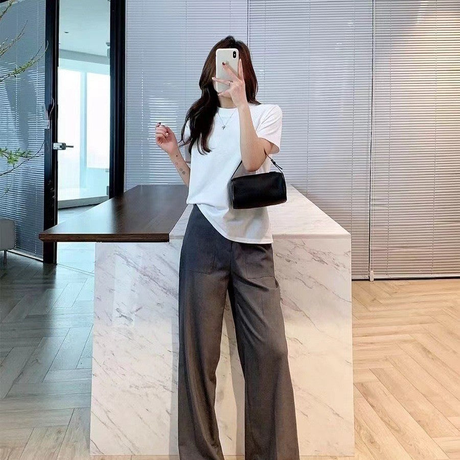 Pen Suede Leather Underarm Mini Pouch Handbags