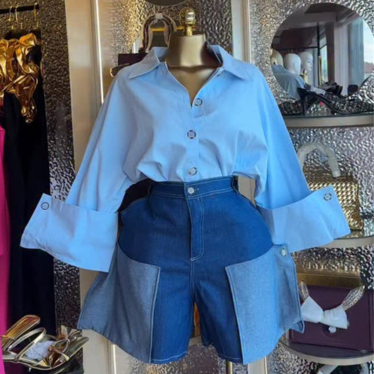 Women's Autumn Fashion Polo Collar Design Sense Minority Blouses