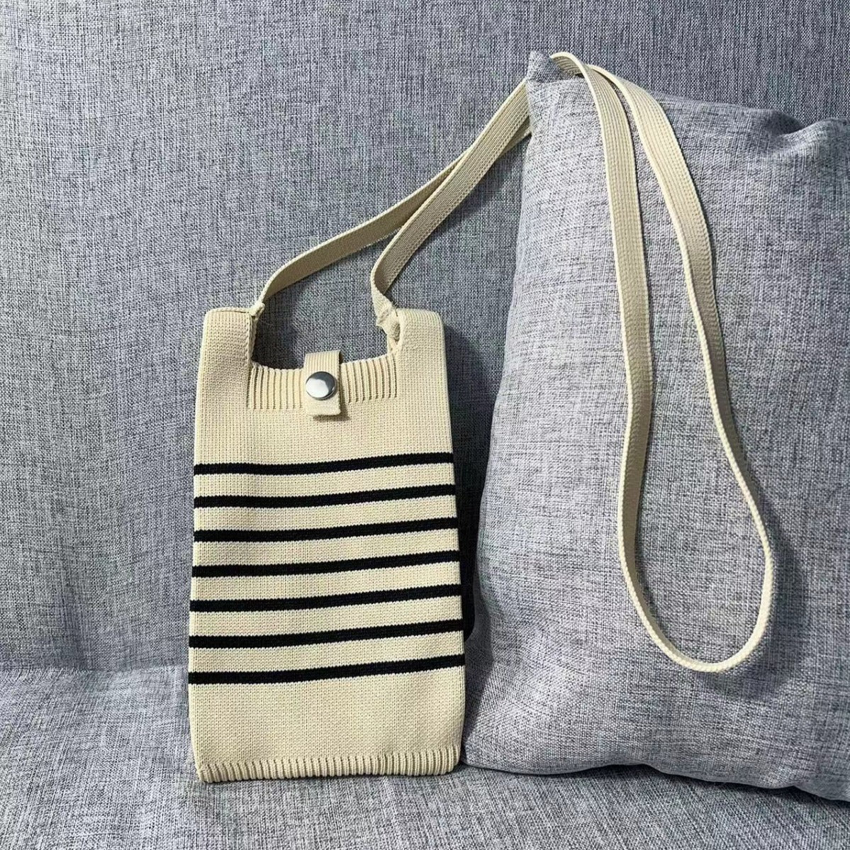 Stylish Versatile Knitted Portable Mini Texture Phone Bags