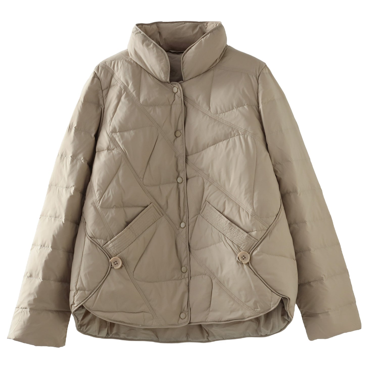 Women's Duck Down Chic Loose Thin Stand Jackets