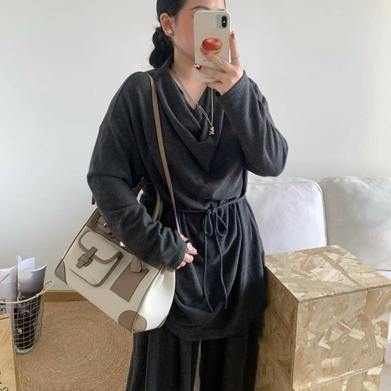 Women's Contrast Color Canvas Stitching Large Bags