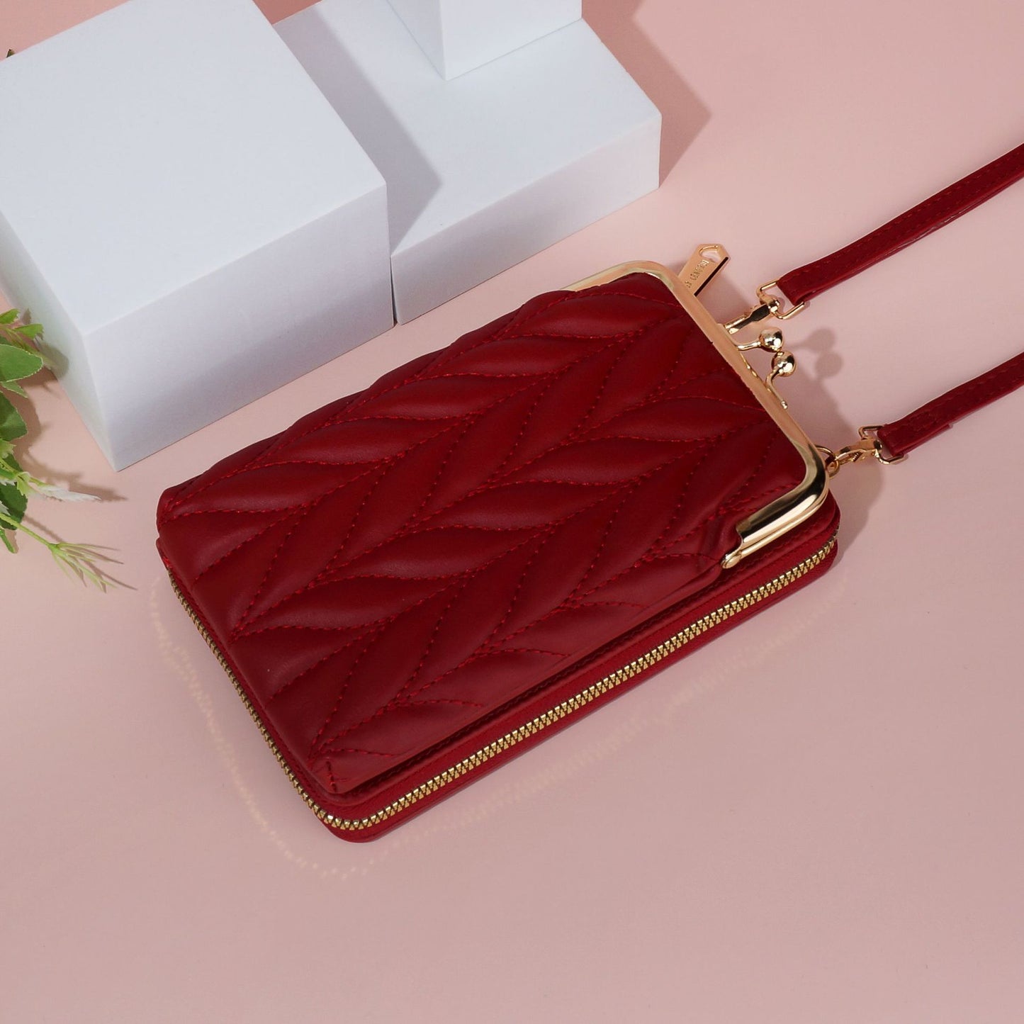 Women's Korean Style Rhombus Simple Vertical One Phone Bags