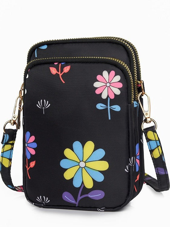 Women's Mobile Mini Canvas Trendy Vertical Zero Phone Bags
