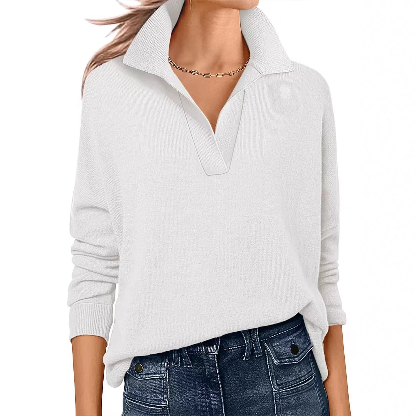 Women's Solid Color Long Sleeve Loose Fashion Tops