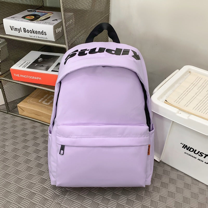 Women's & Men's & Korean Letter Printed Simple Versatile Middle School Students' Schoolbags