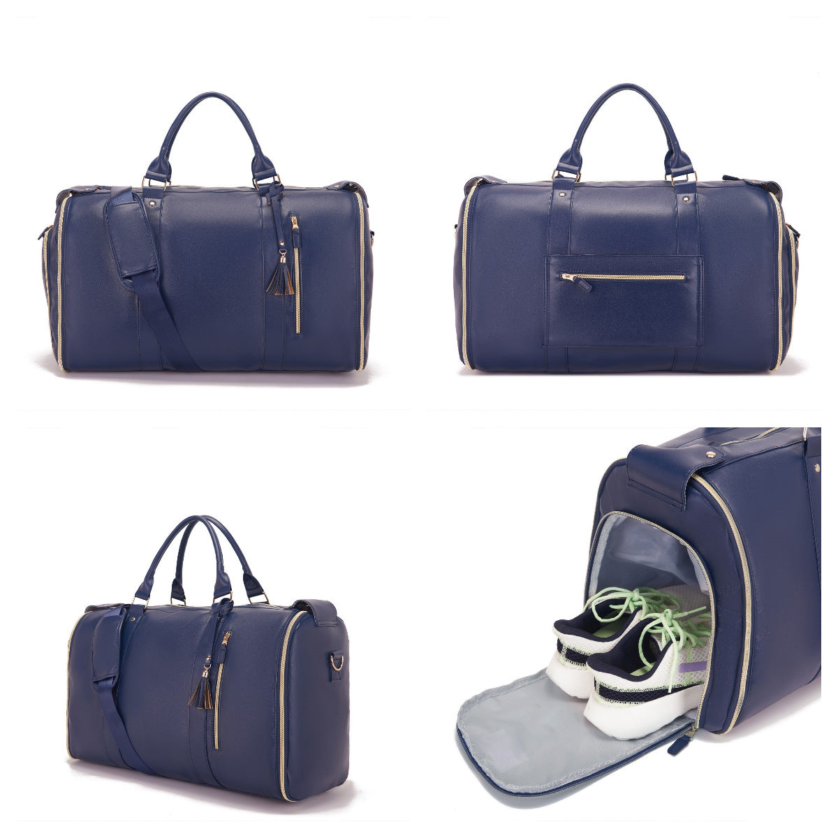 Women's Convenient Carry-on Garment Large Leather Canvas Travel Bags