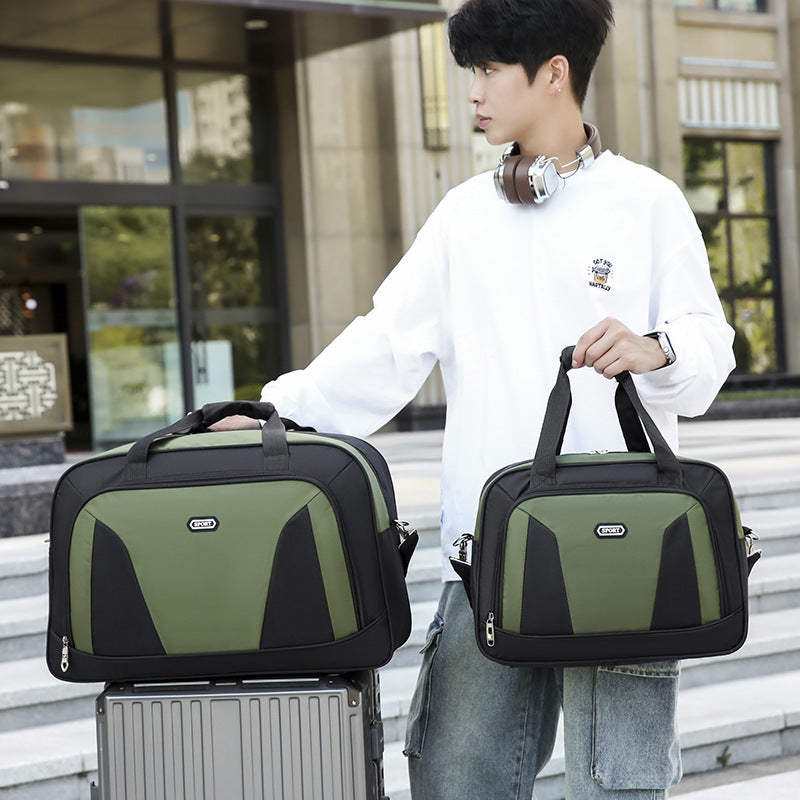 Short-distance Large Capacity Color Contrast Patchwork Travel Bags