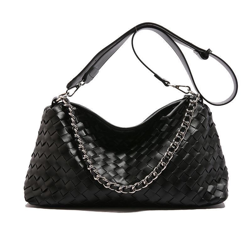 Women's Style High Sense Woven Texture Light Armpit Bags