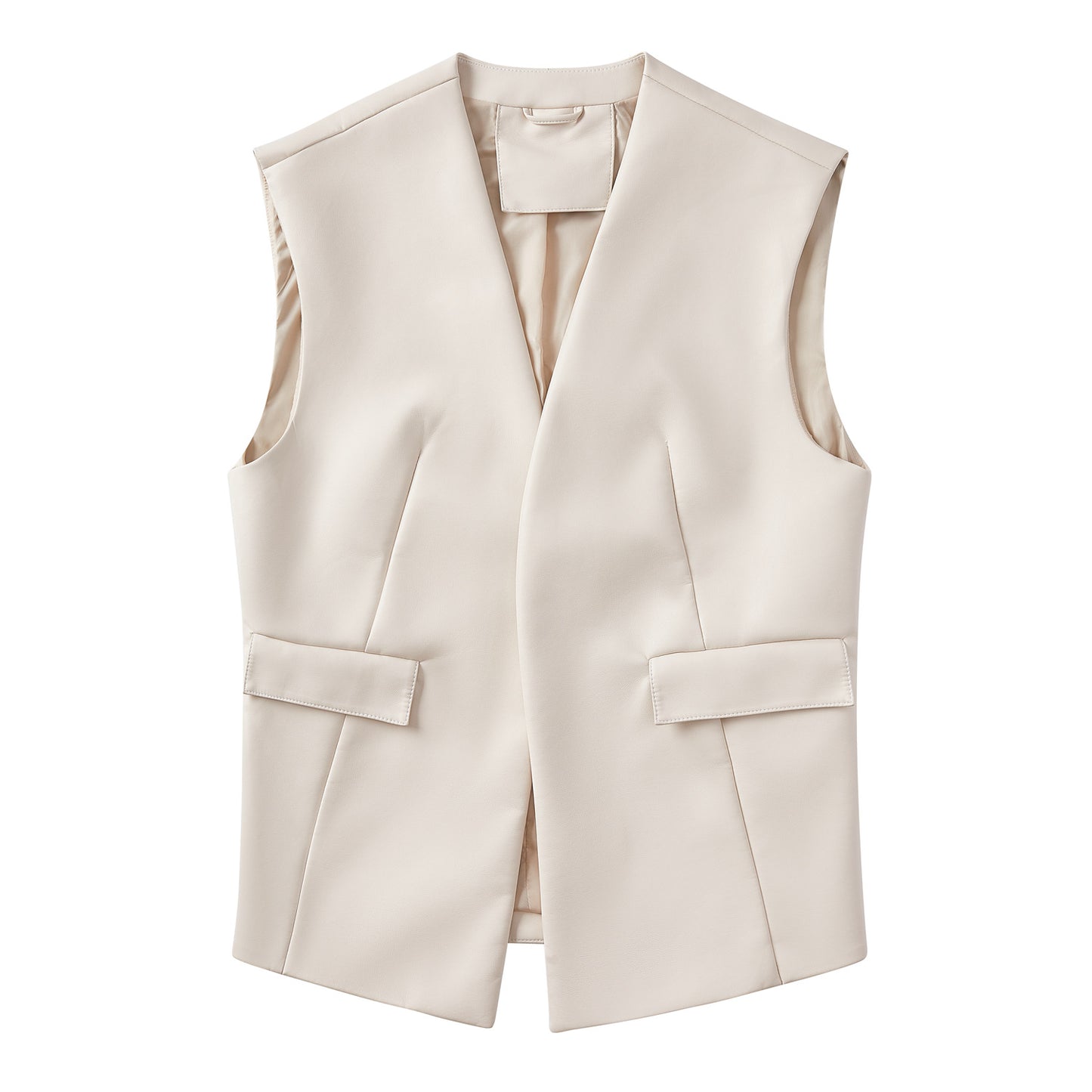 Women's Popular Sleeveless Leather Waistcoat Loose Vests