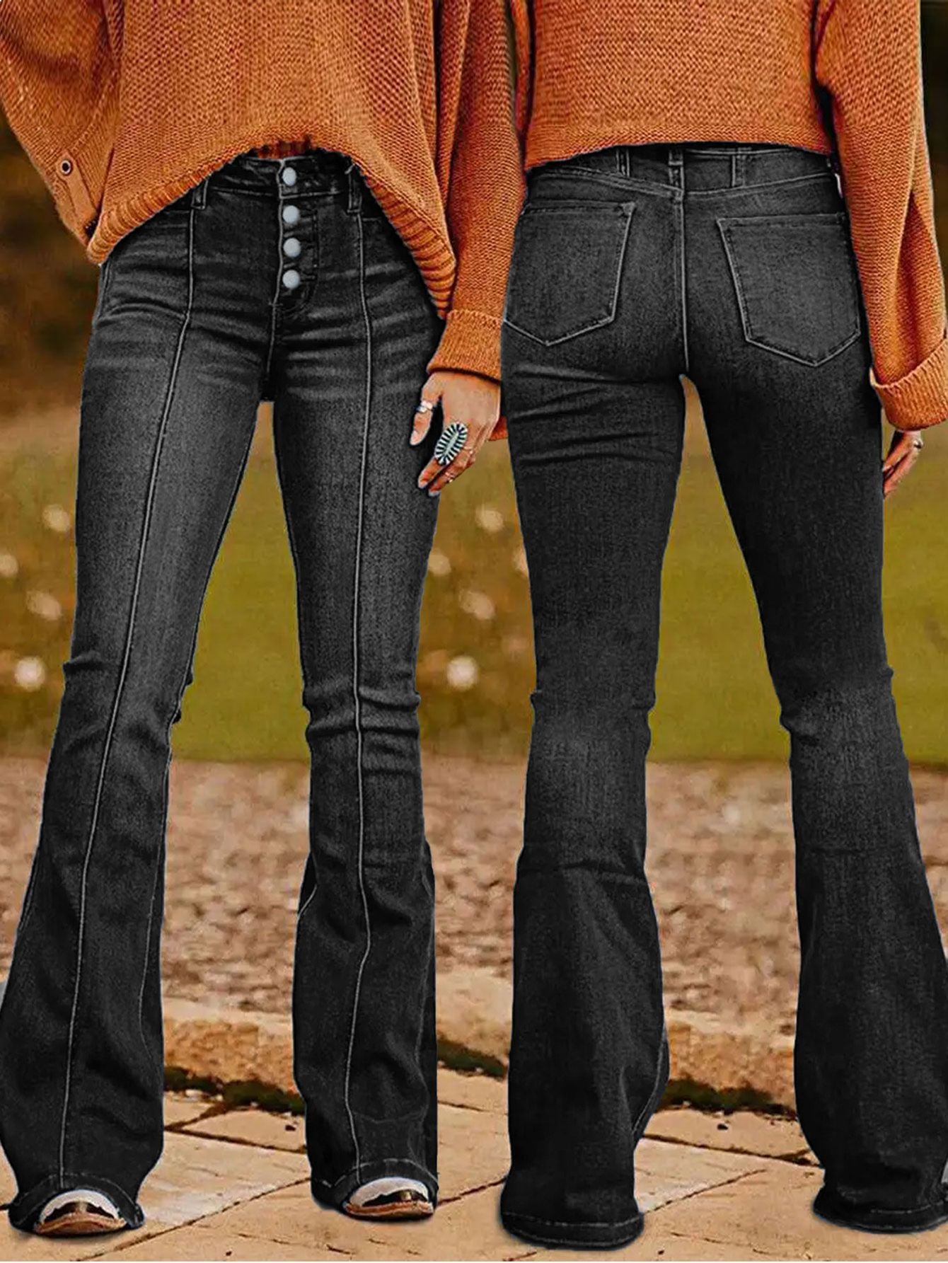 Women's Fashion Trendy Elastic Slim Fit Slimming Women's Jeans