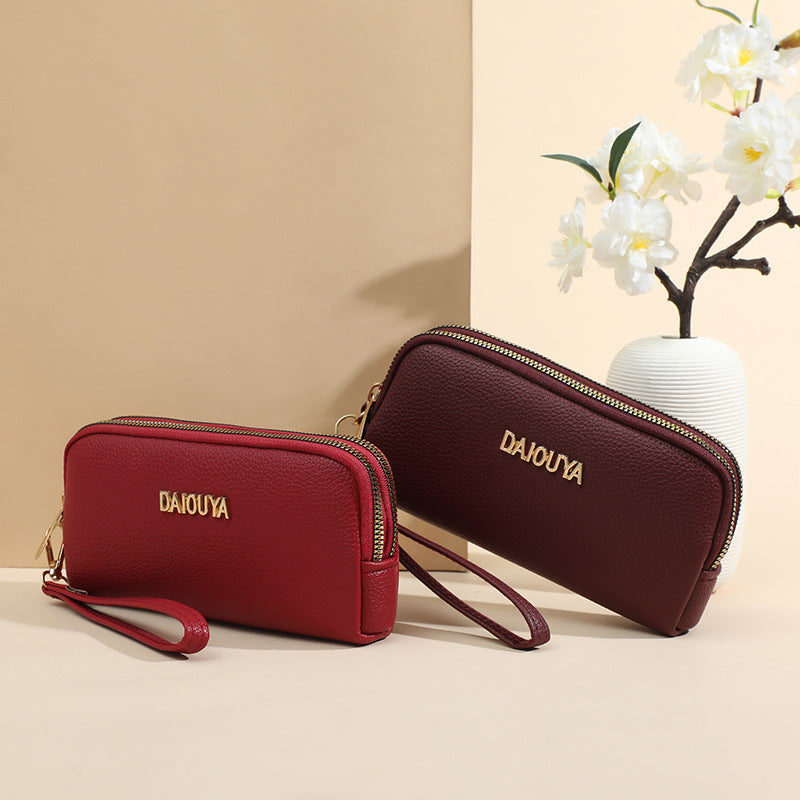 Trendy Korean Style Clutch Lychee Pattern Phone Bags