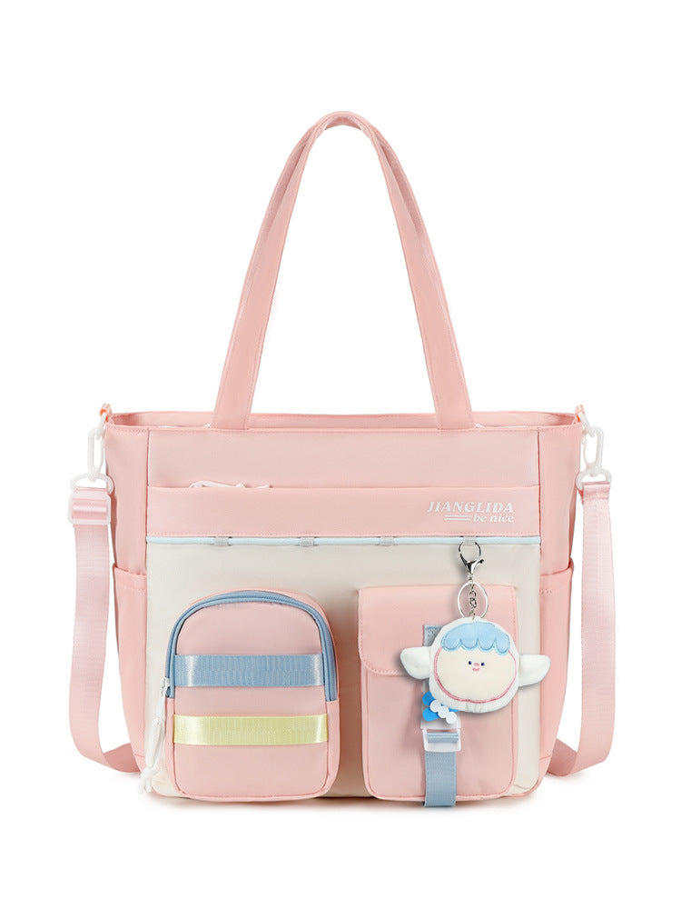 Tuition Korean Style Junior High Color Matching Middle School Students' Schoolbags