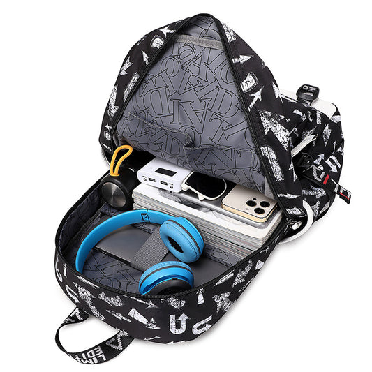 Men's Large Capacity Street Trend Leisure Middle School Students' Schoolbags
