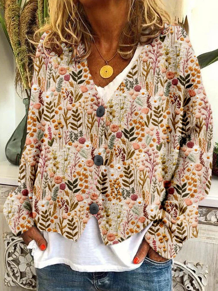 Women's Printed Wear Soft Feel Casual Cloak Sweaters