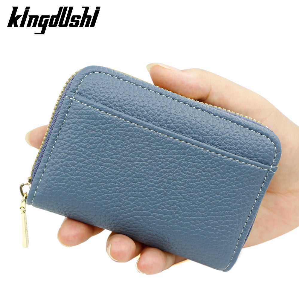 Simple Soft Lychee Pattern Large Surface Card Holder