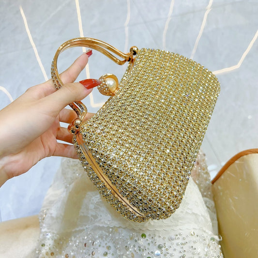 Women's Style Retro Diamonds High-grade Pearl Rhinestone Evening Bags