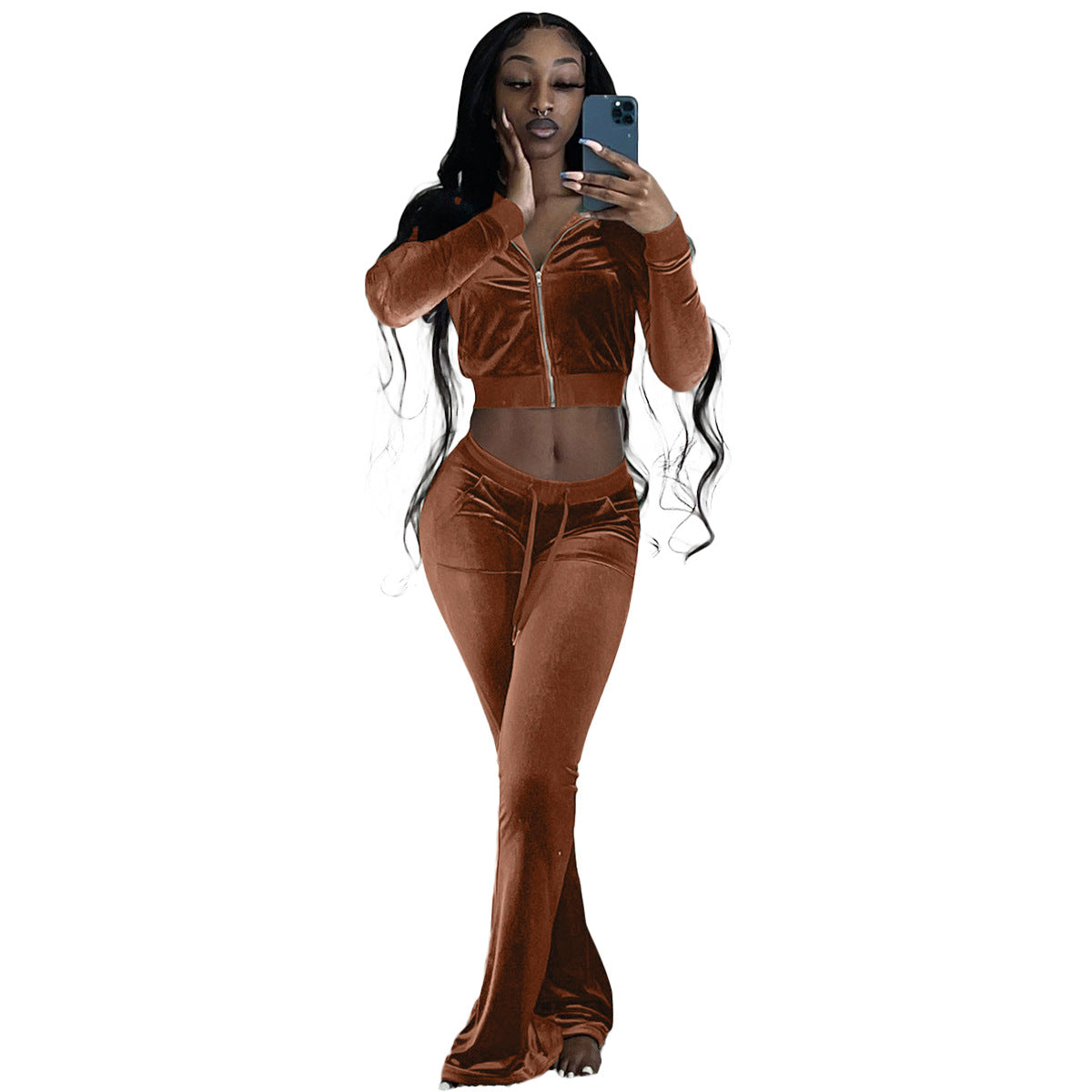 Women's Veet Solid Color Long Sleeve Sexy Suits