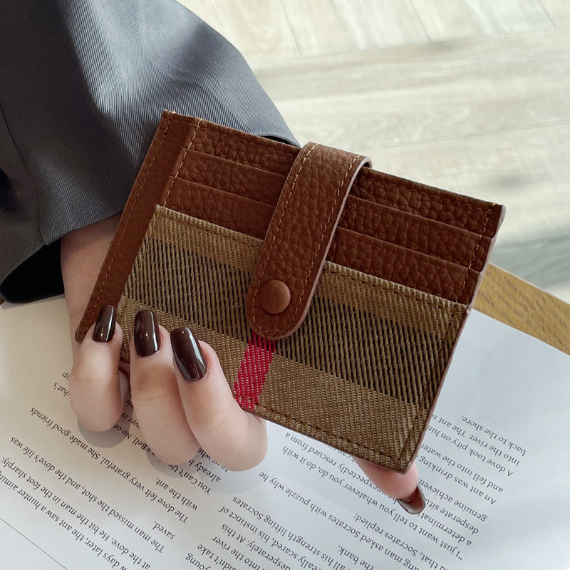 Female Mini Exquisite Genuine Leather Fashion High Card Holder