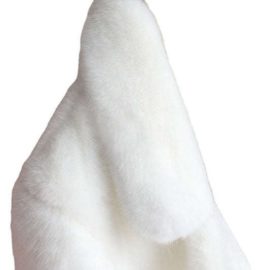 Women's Fur Integrated Imitation Marten Overcoats Mid-length Coats