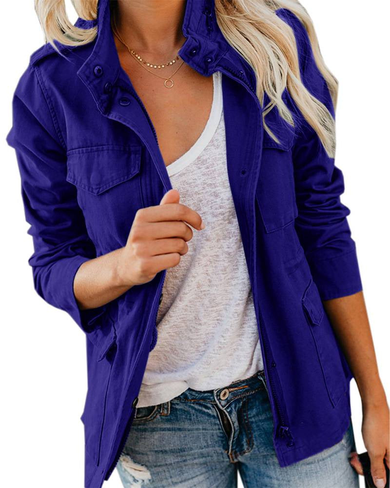 Slim Fit Fashion Fashionmonger Solid Color Jackets