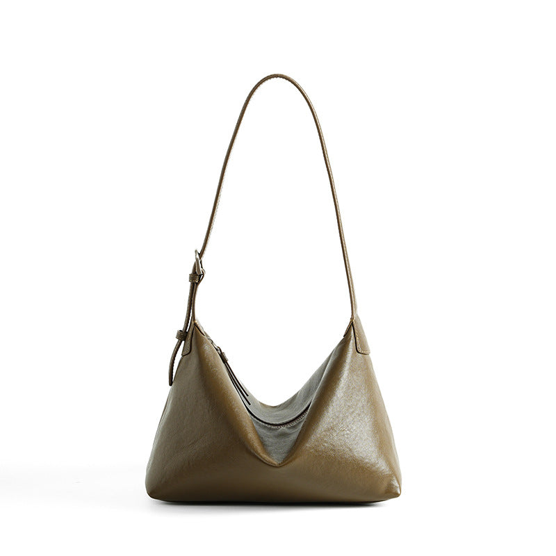 Retro Top Layer Vegetable Tanning Leather Tote Bags