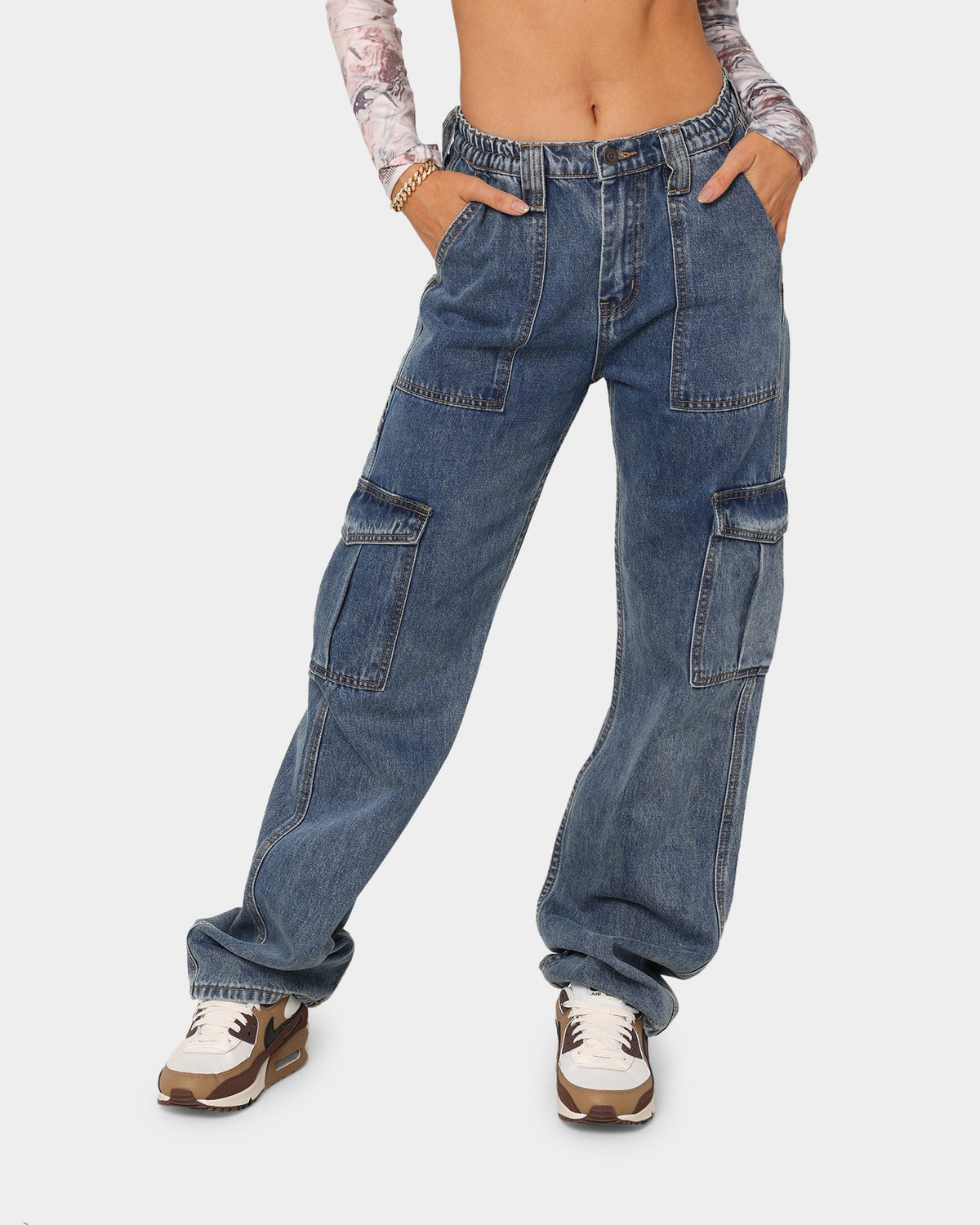 Women's Denim Design Personality Work Clothes Trousers Women's Jeans