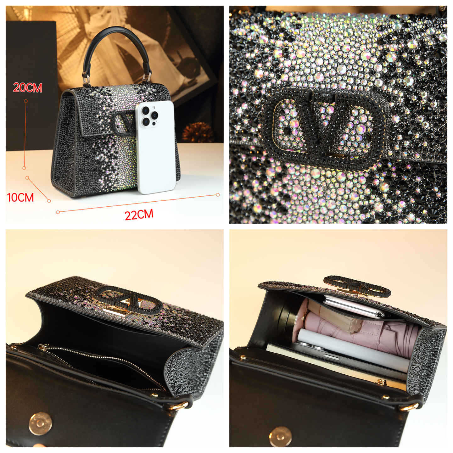 Pretty Women's Diamond Retro Fashion Good-looking Bags