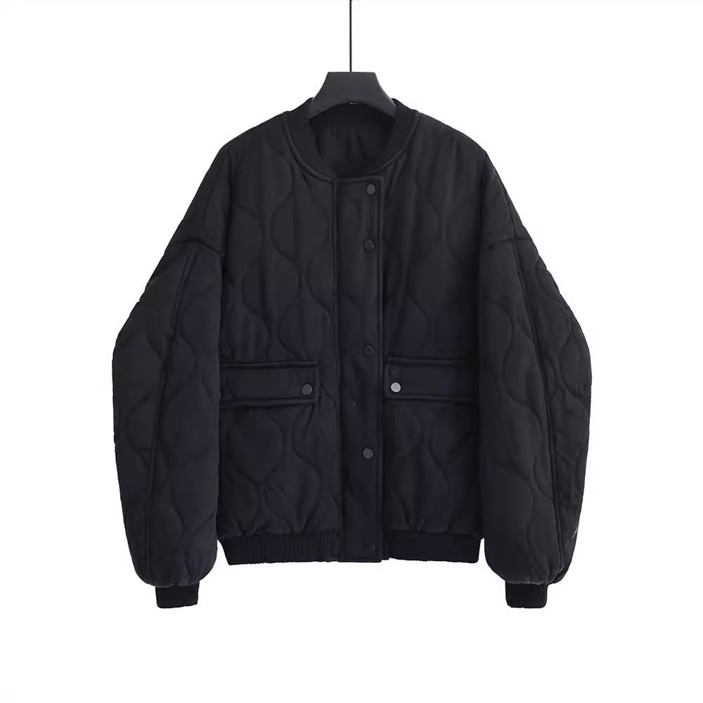 Women's Casual Loose Flip Pocket Flight Jackets