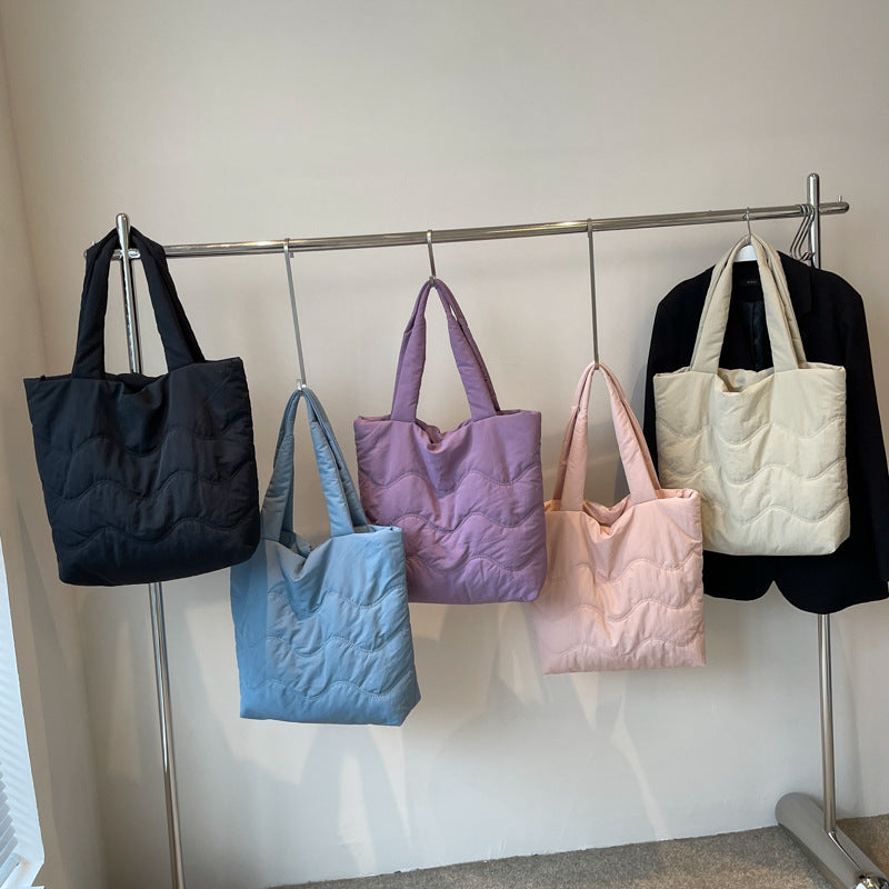Soft Glutinous Cotton Female Commuter For Class Tote Bags