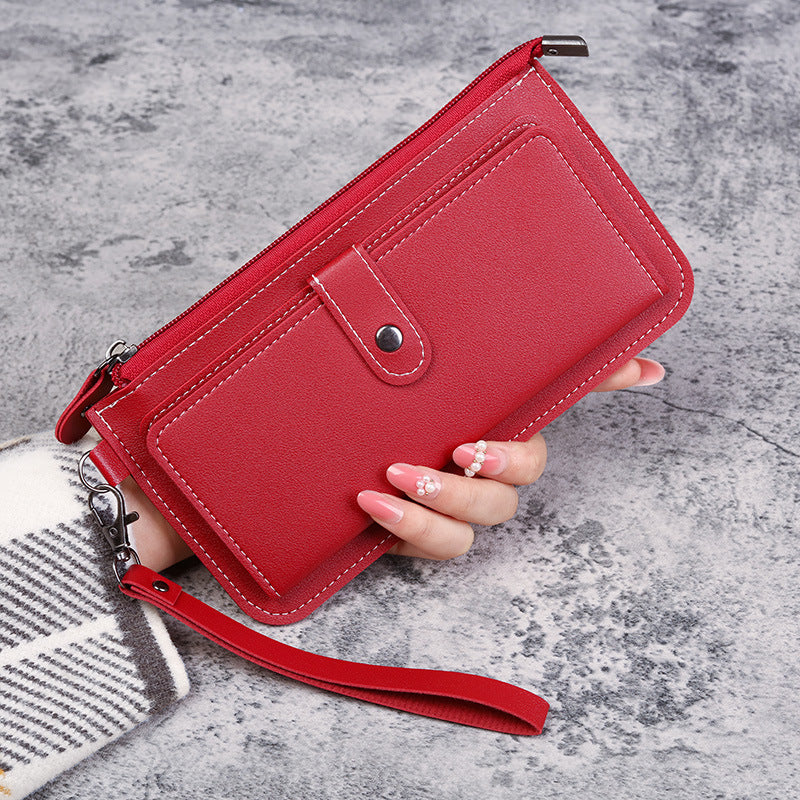 Women's Long Multiple Slots Zipper Hasp Clutch Ladies Wallets