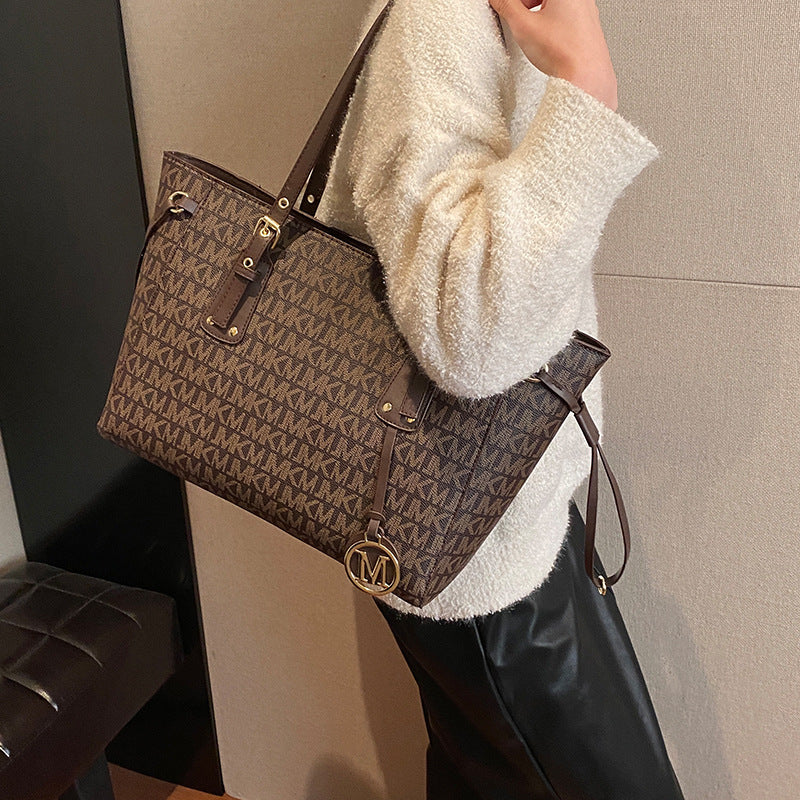 Women's Retro Printed Design Temperament Wild Trendy Tote Bags
