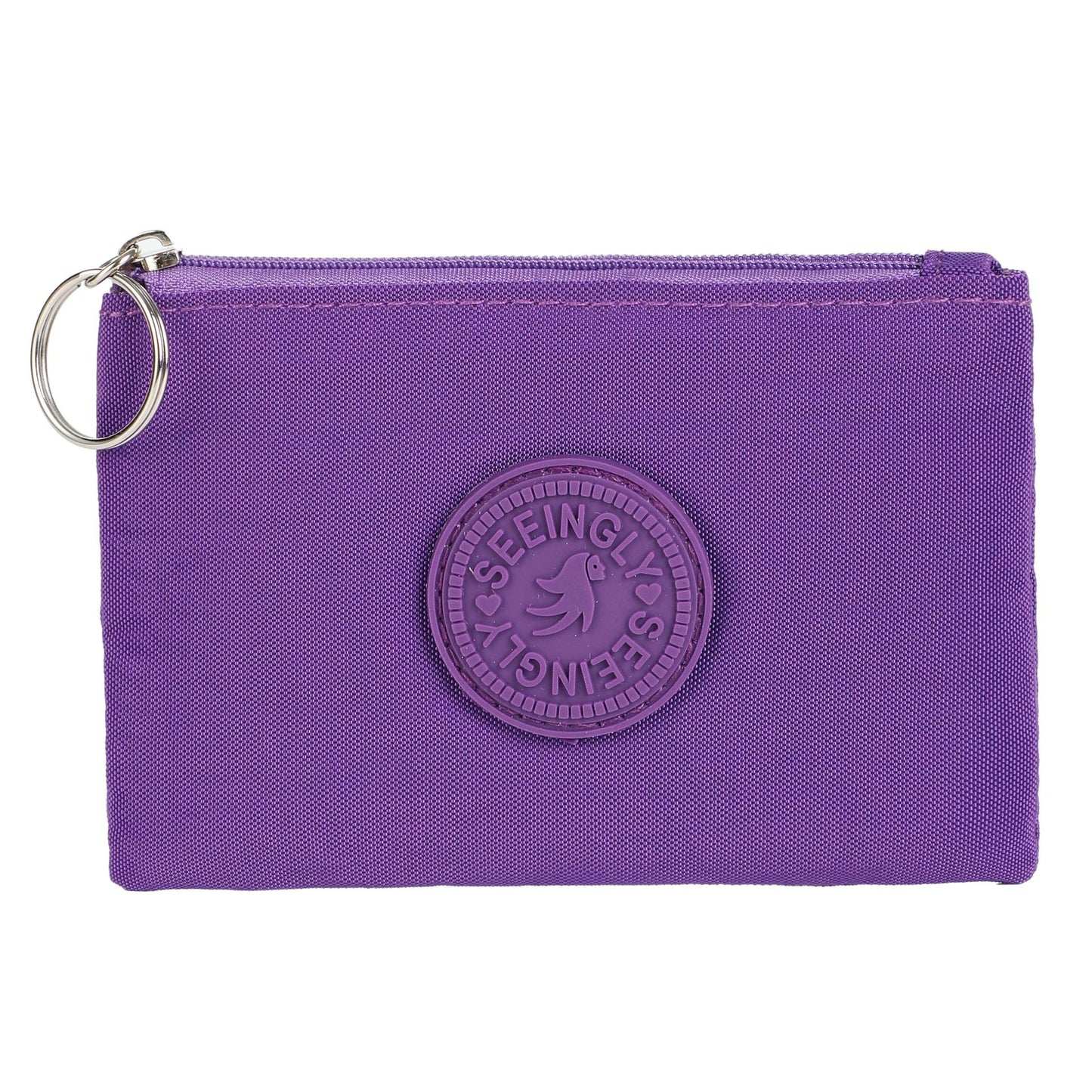 Cool Glamorous Zipper Nylon Solid Color Card Holder