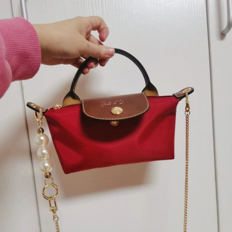 Women's French Short Clutch Dragon Mini Ebony Crossbody Bags