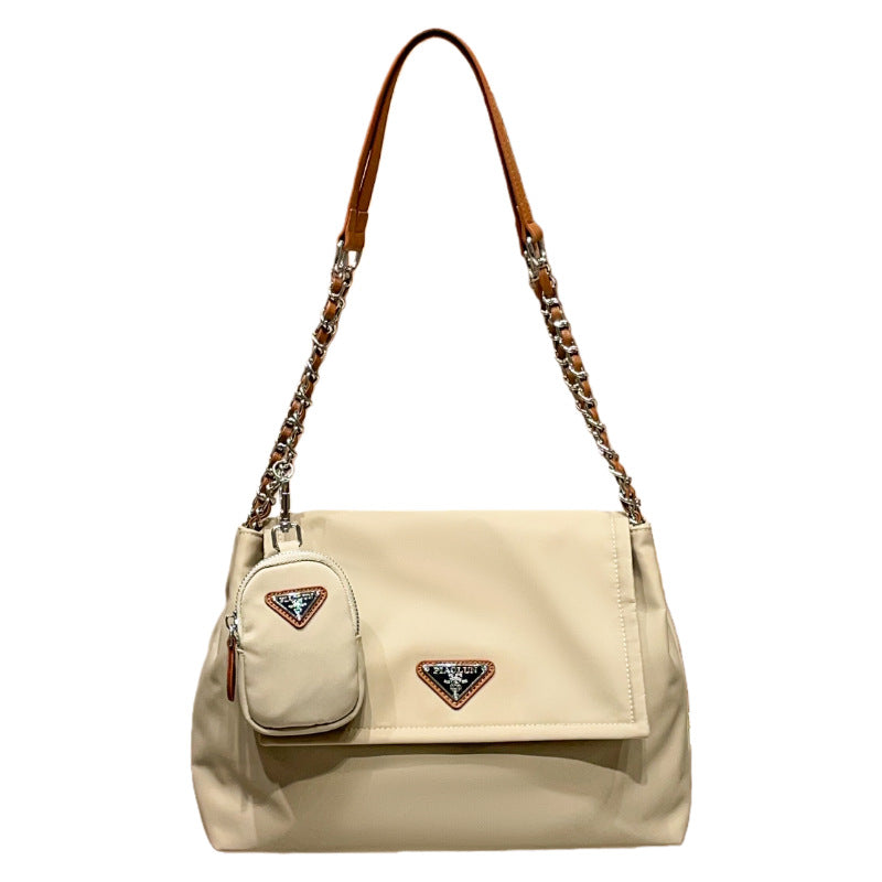 Women's High Quality Unisex Genuine Leather Nylon Crossbody Bags