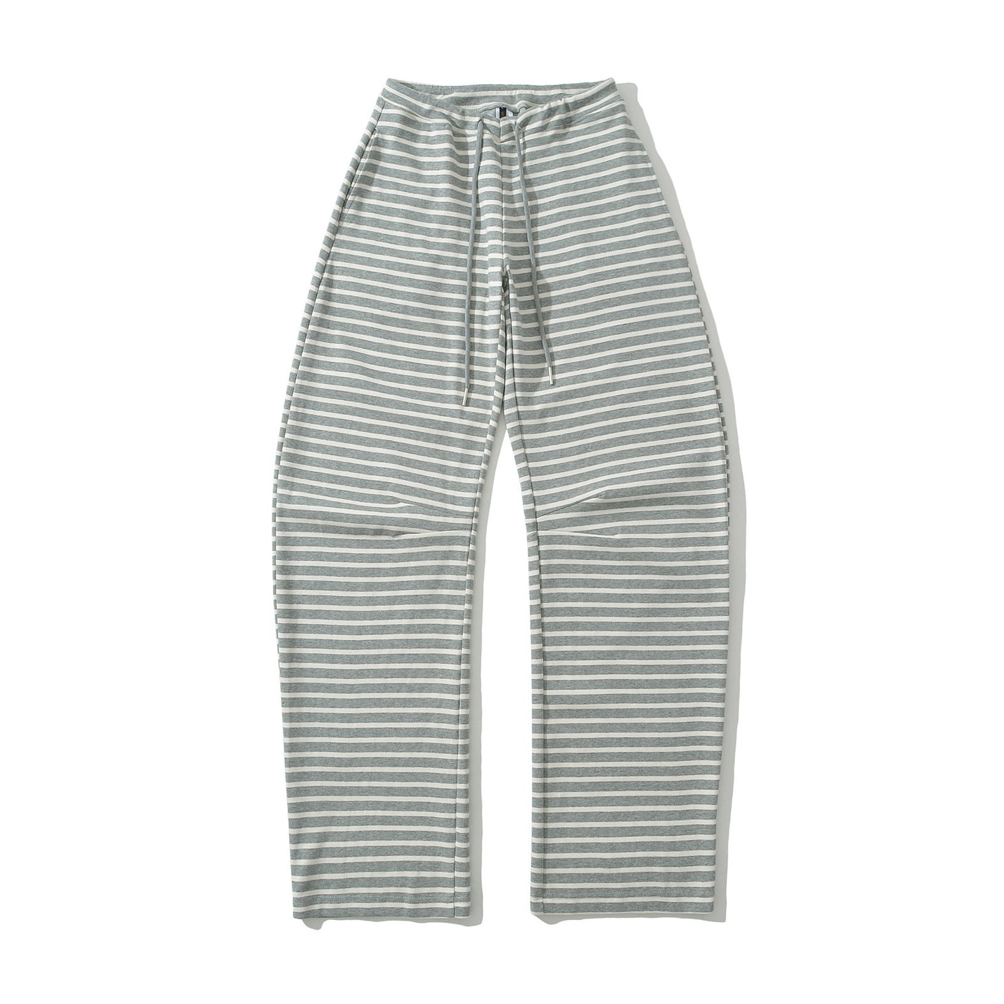 Korean Style Lazy Striped Banana Early Spring Loose Elastic Pants