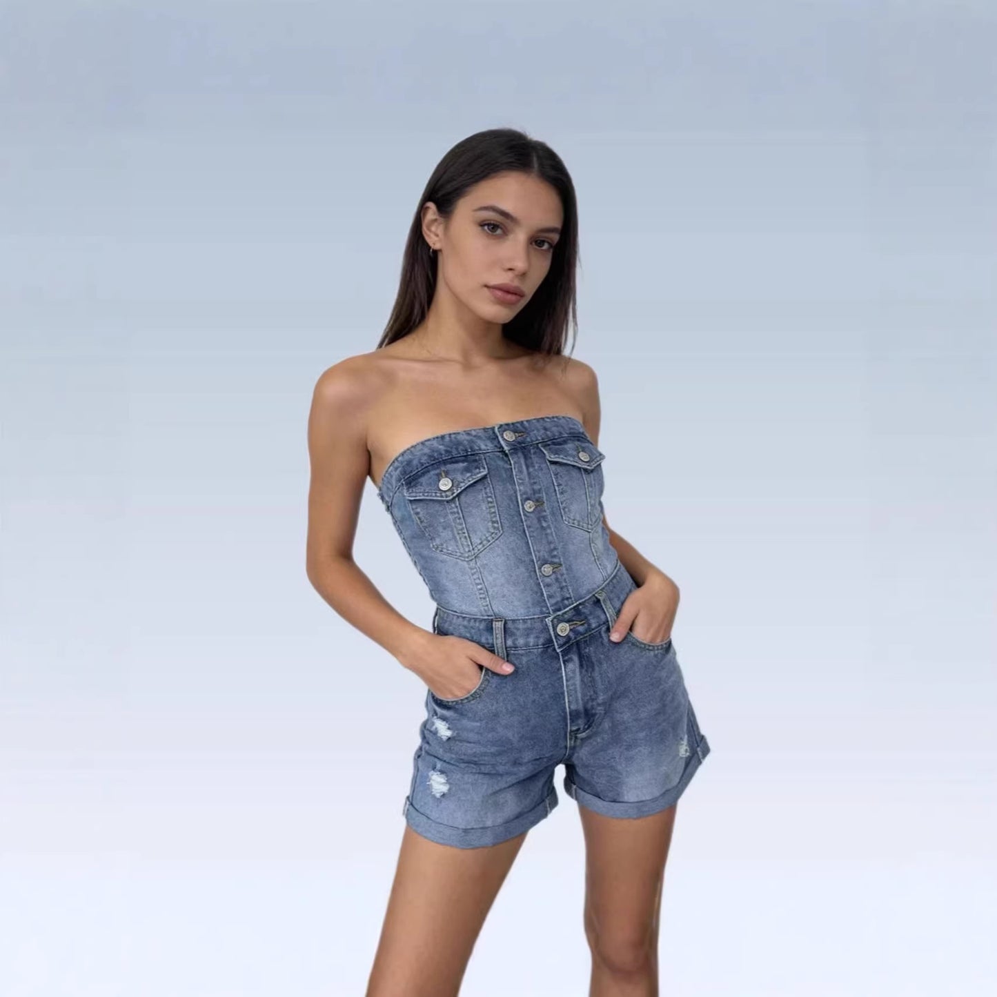 Women's Leg Denim Hot Summer High Waist Loose Slimming Women's Jeans
