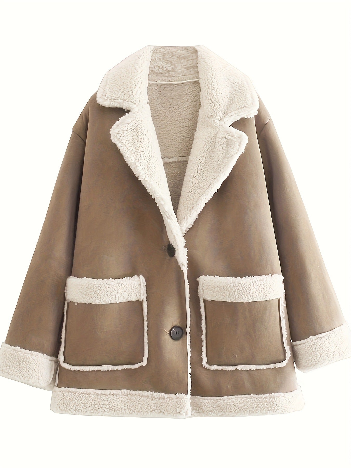 Fashion Polo Collar Plush Winter Warm Coats