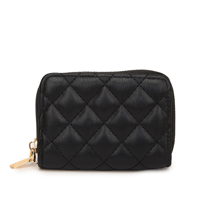 Lambskin Expanding Multiple Slots Swiping Bank Card Holder