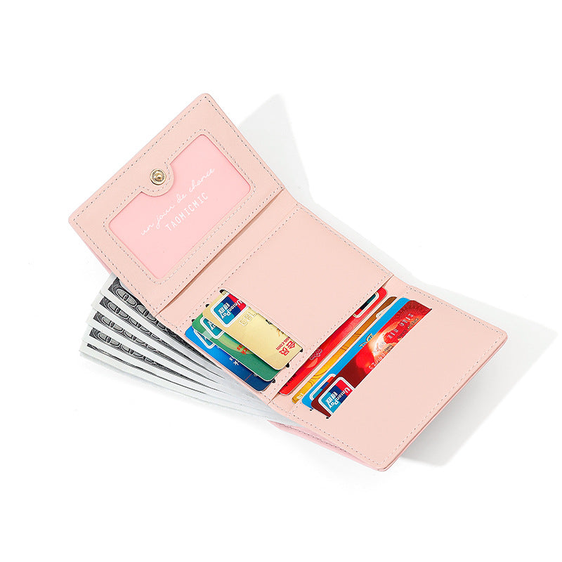 Women's Fresh Short Three Fold Love Fruit Ladies Wallets