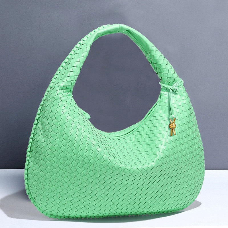 Women's Large Capacity Handmade Woven Fashion Underarm Bags