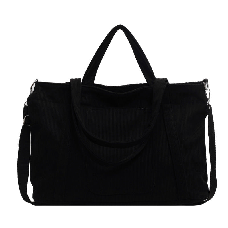Women's Corduroy Large Capacity Totes Commuter Cloth Bags