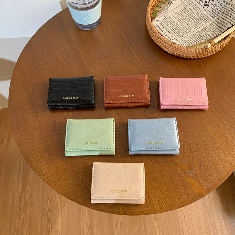 Women's Short Authentic Leather Tactile Feel Mini Ladies Wallets