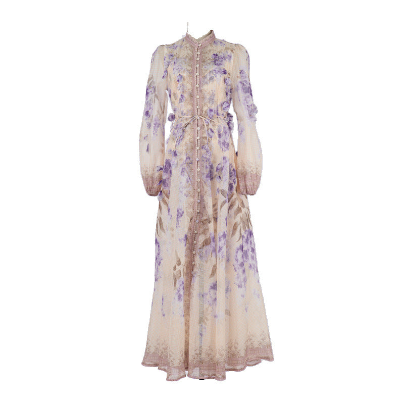 Positioning Handmade Hanging Flower Long Dress Dresses