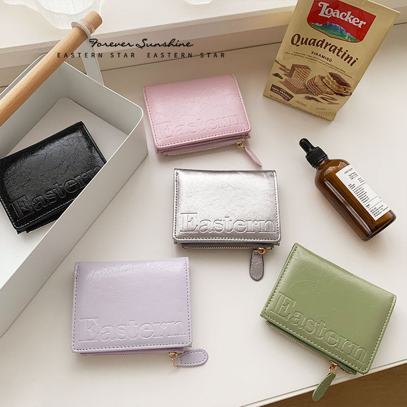 Women's Sense Niche High-grade Burst Crack Multiple Ladies Wallets