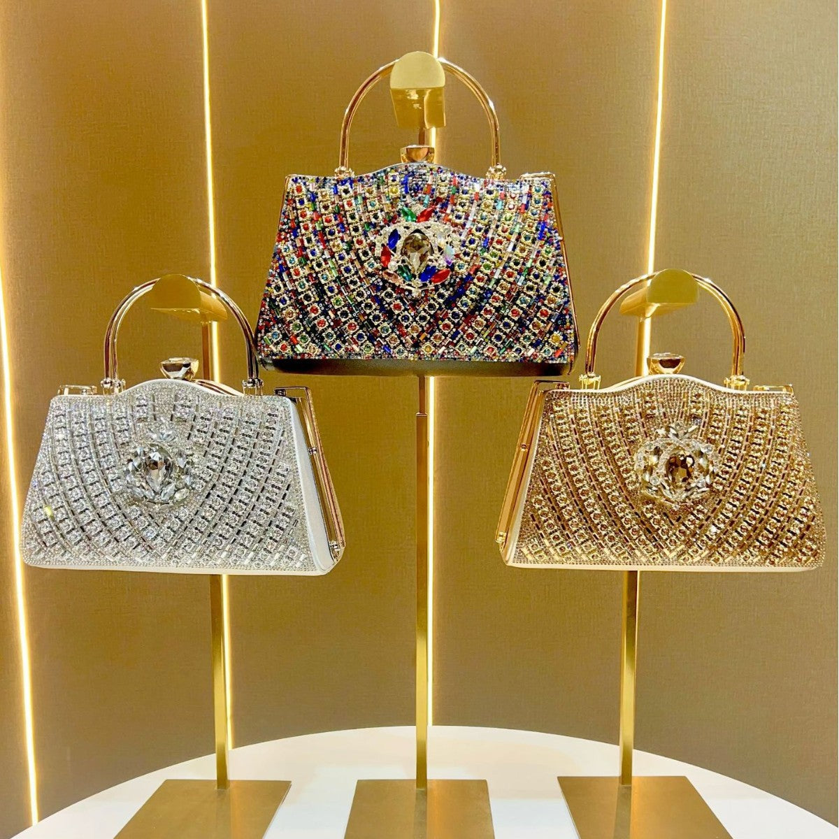 Women's High-grade Light Luxury Diamond Large Capacity Evening Bags