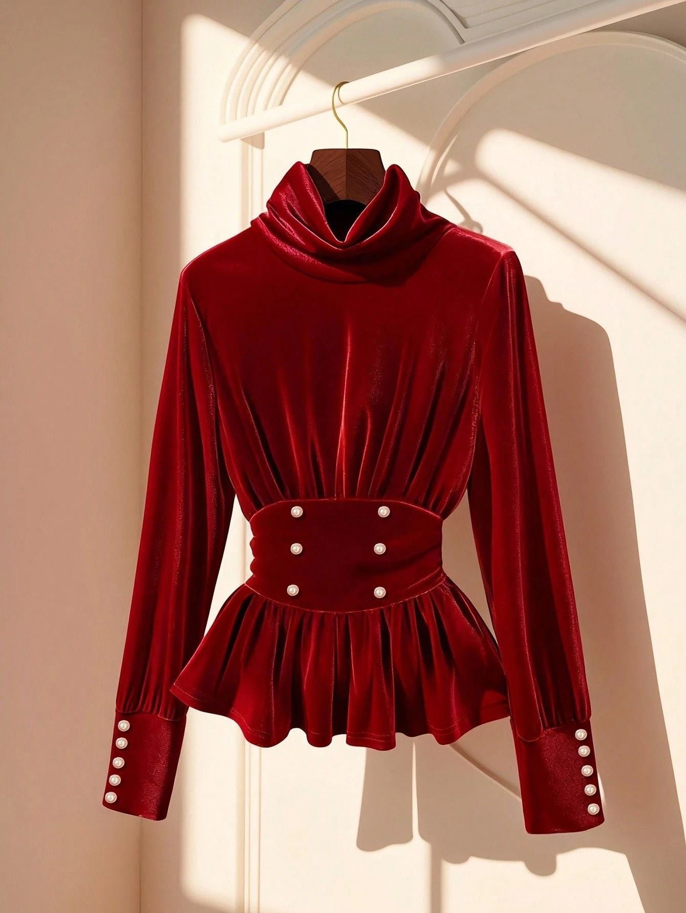 Women's Cinched Long Fashion Elegant Style Unique Women's Sweater, Sweater