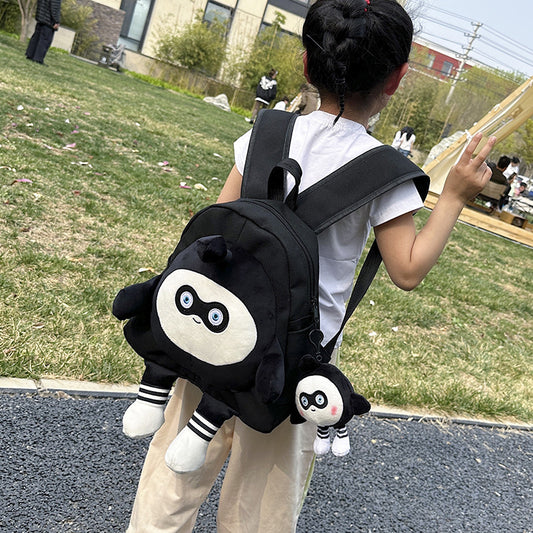 Cartoon Cute Canvas Female Egg Puff Backpacks
